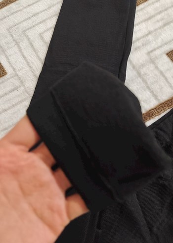 Siyah Elastik Kadın Tayt - Görsel 10