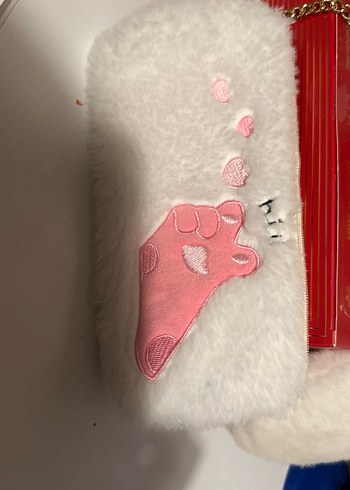 Beyaz Peluş Kedi Aksesuarı - Görsel 2