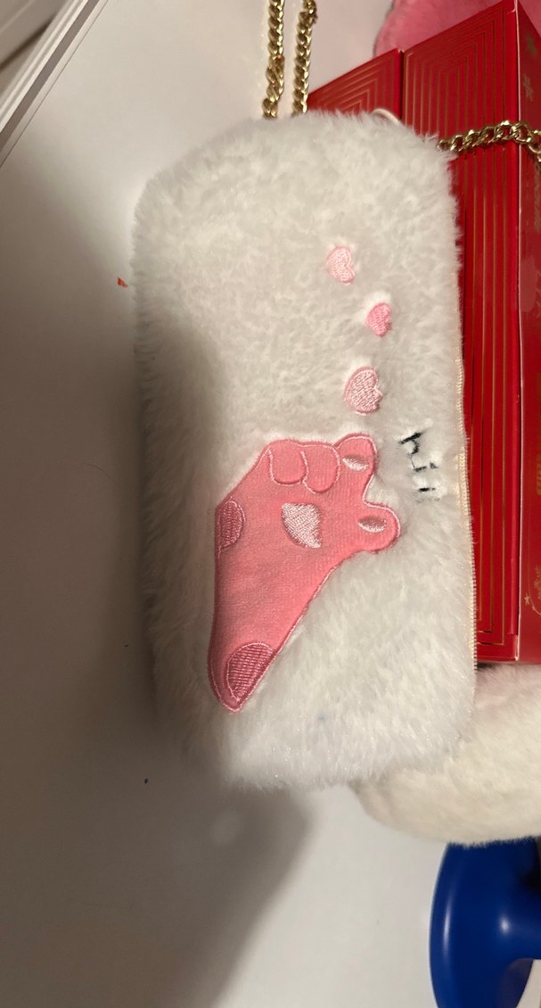 Beyaz Peluş Kedi Aksesuarı - Görsel 2