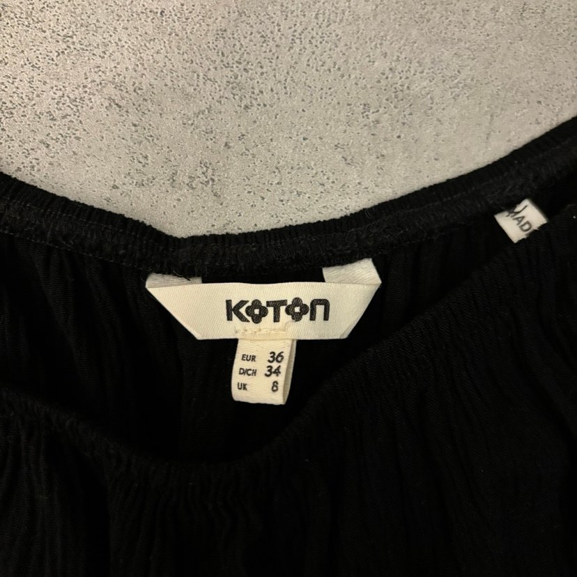 Straplez Siyah Crop - Görsel 3