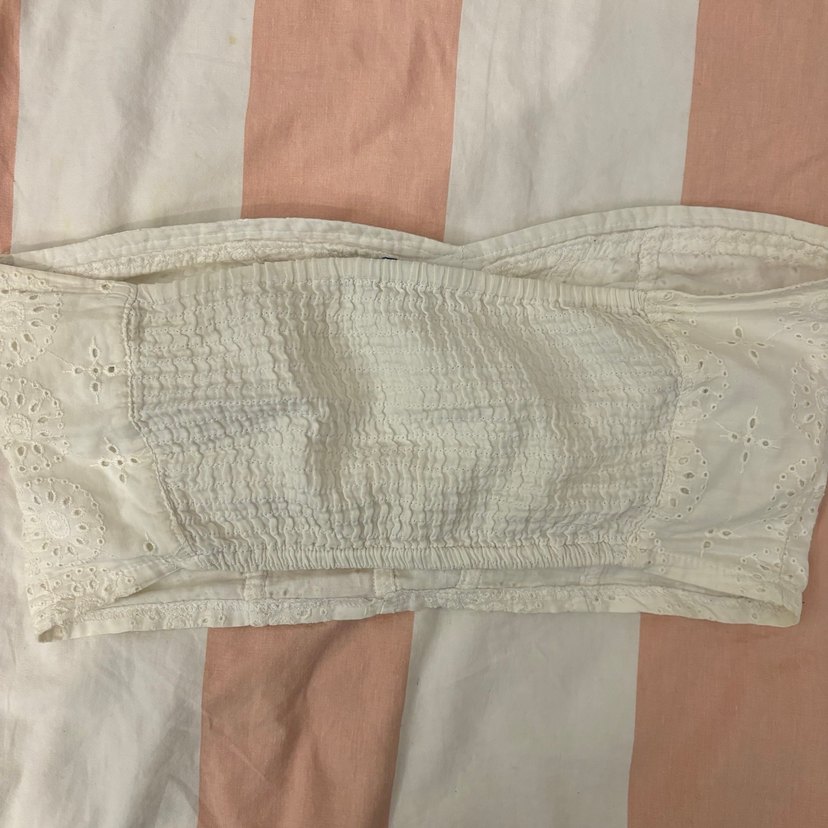 Nakışlı Mini Beyaz Crop - Görsel 4