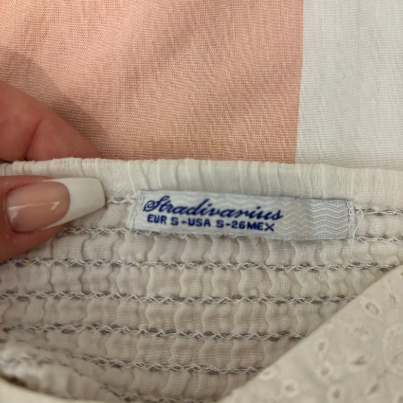 Nakışlı Mini Beyaz Crop - Görsel 3