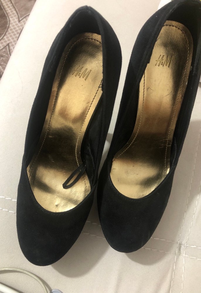 Siyah Süet Tokalı Stiletto Topuklu Kadın Ayakkabı - Görsel 2