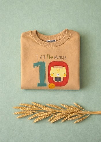 Erkek Çocuk Camel Baskılı Sweatshirt - Görsel 3