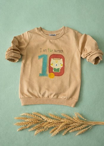 Erkek Çocuk Camel Baskılı Sweatshirt - Görsel 2