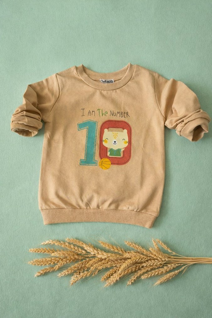 Erkek Çocuk Camel Baskılı Sweatshirt - Görsel 2