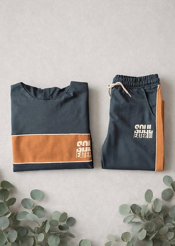 Erkek Çocuk Kapüşonlu Sweatshirt ve Eşofman - Görsel 3