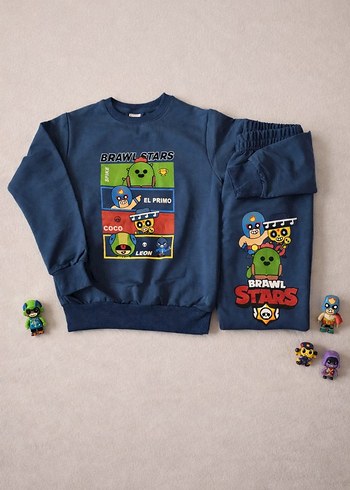 Erkek Çocuk Renkli Brawl Stars Eşofman Takımı - Görsel 3
