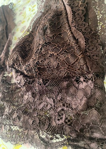 Bordo Dantel Bohem Bralet - Görsel 4