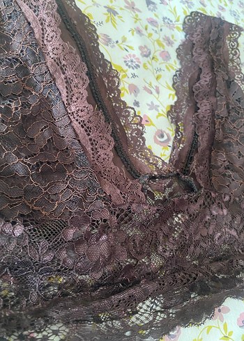 Bordo Dantel Bohem Bralet - Görsel 7