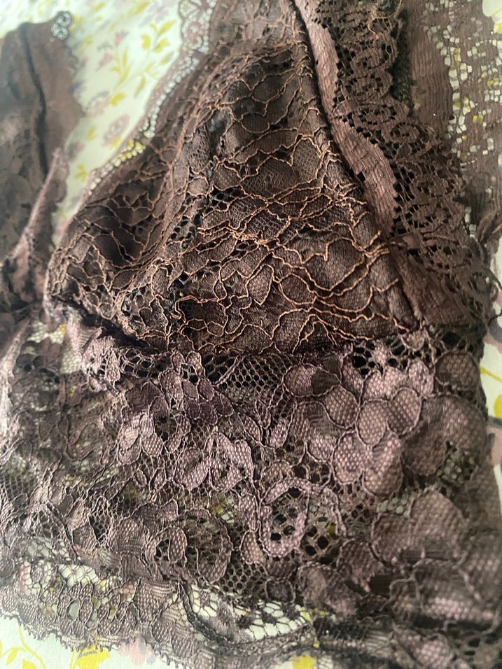 Bordo Dantel Bohem Bralet - Görsel 4