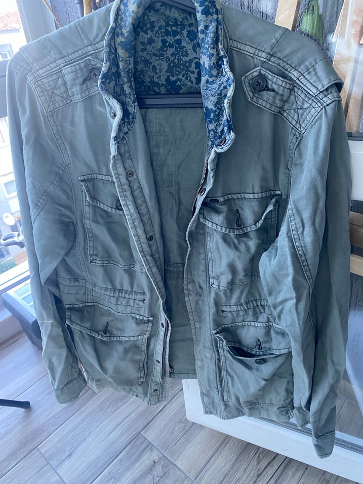 Uzun Kollu, Düğmeli Kadın Erkek Ceket - Görsel 2