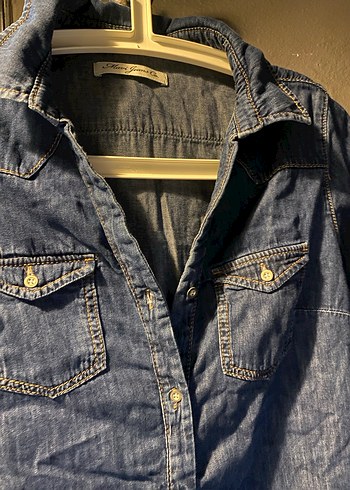 Kadın Lacivert Kısa Kollu Düğmeli Elbise - Görsel 2