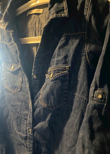 Kadın Lacivert Kısa Kollu Düğmeli Elbise - Görsel 3