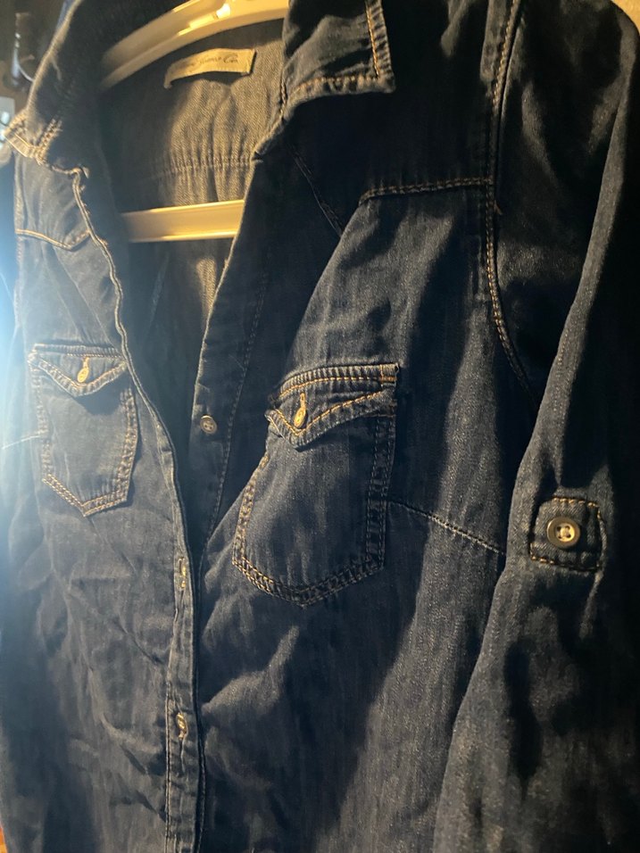 Kadın Lacivert Kısa Kollu Düğmeli Elbise - Görsel 3