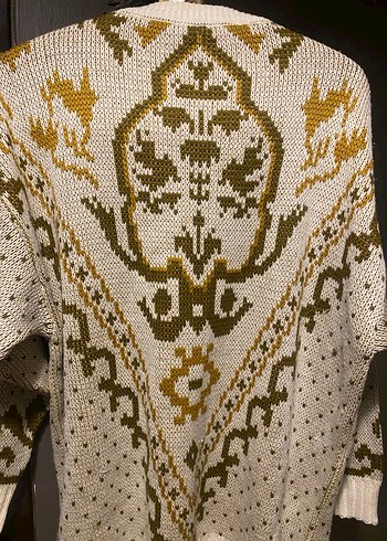 Bohem Desenli Örgü Kadın Kazak - Görsel 5