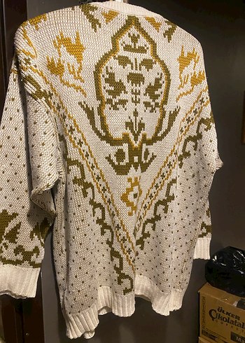 Bohem Desenli Örgü Kadın Kazak - Görsel 4