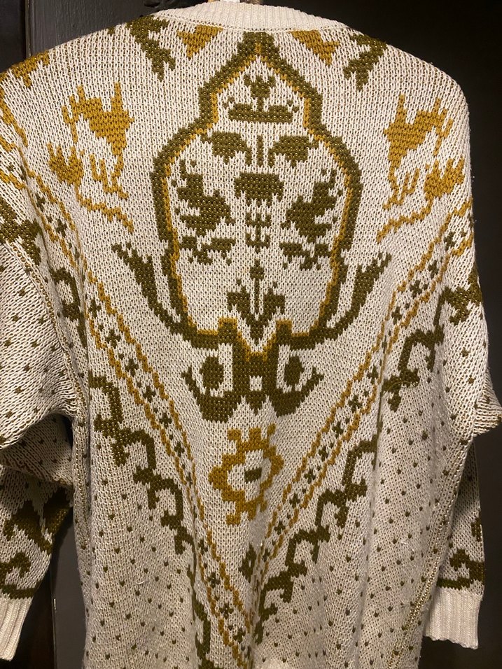 Bohem Desenli Örgü Kadın Kazak - Görsel 5