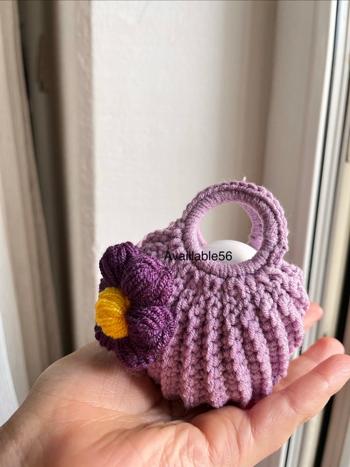 Mor Örgü Kadın AirPods kılıfı - Görsel 3