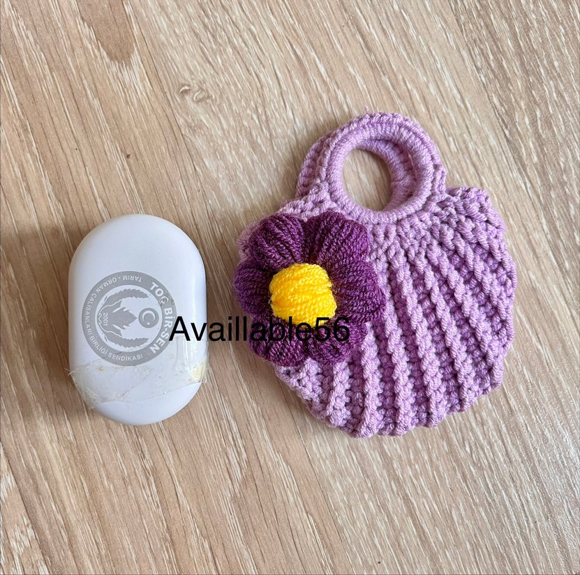 Mor Örgü Kadın AirPods kılıfı - Görsel 2