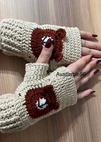 Bohem Tarz Örgü Kadın Eldiveni - Görsel 4