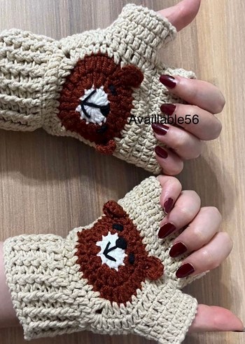 Bohem Tarz Örgü Kadın Eldiveni - Görsel 5