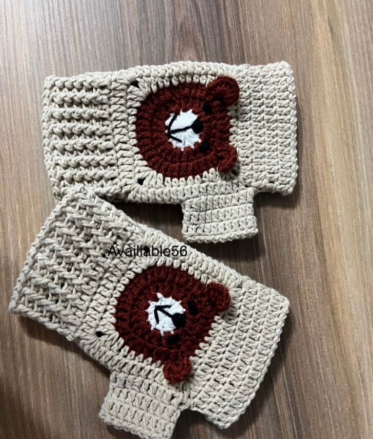 Bohem Tarz Örgü Kadın Eldiveni - Görsel 3