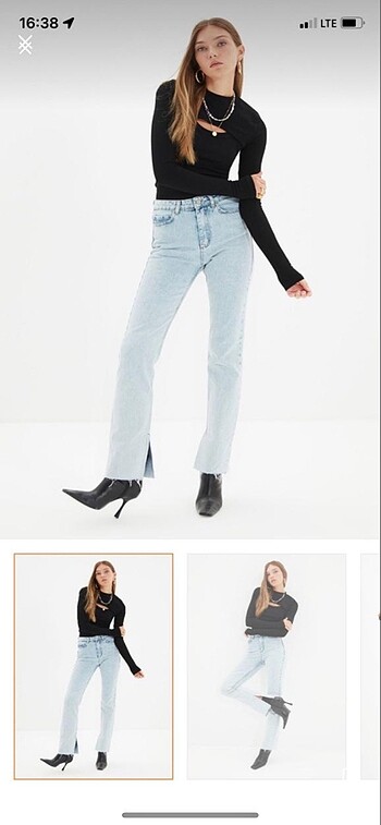 Paçaları kesik jeans