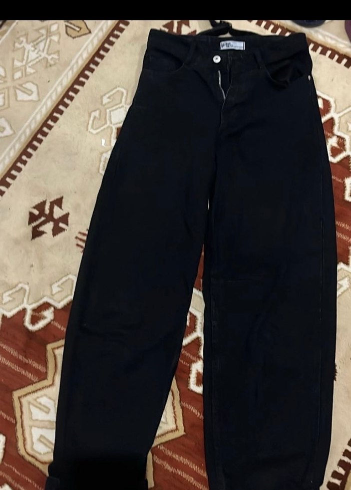 Siyah baggy jean - Görsel 4