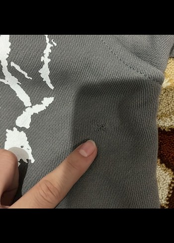 Kadın Gri Baskılı Fermuarlı Sweatshirt - Görsel 4