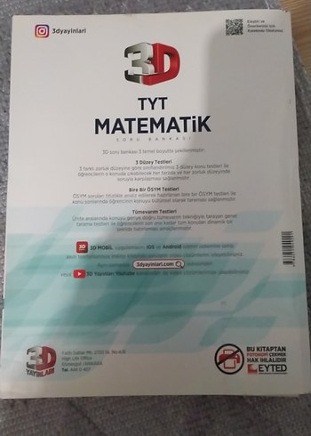TYT Matematik Soru Bankası 3D Videolu - Görsel 2