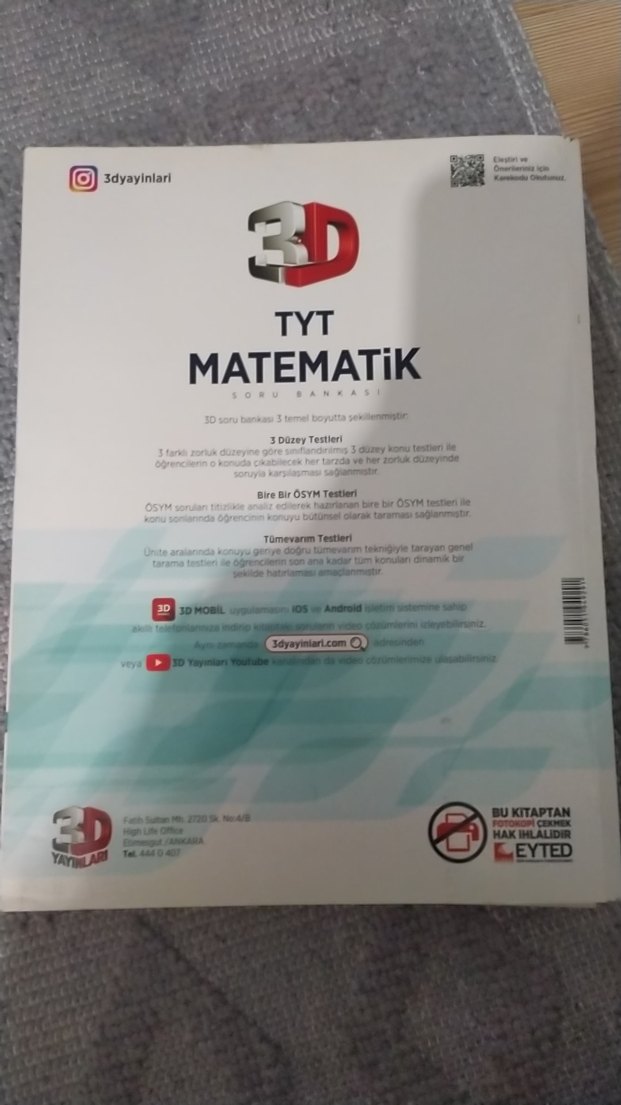 TYT Matematik Soru Bankası 3D Videolu - Görsel 2