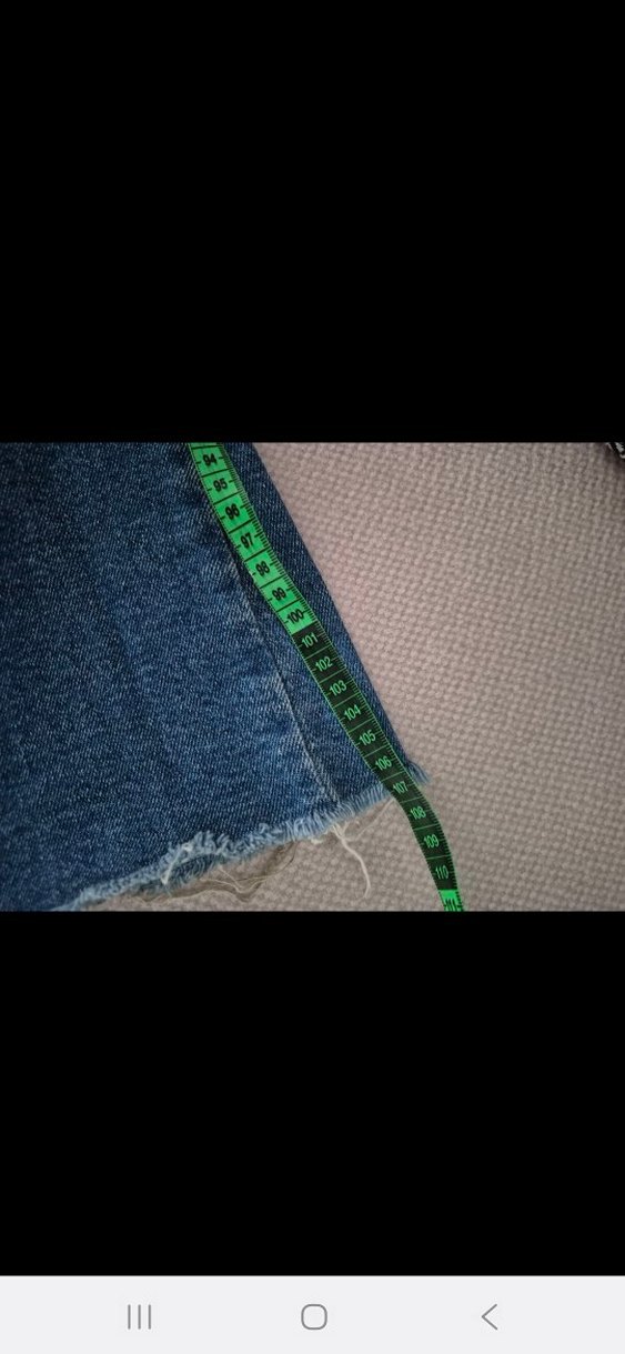 Düğmeli Mavi Kadın Denim Pantolon - Görsel 3