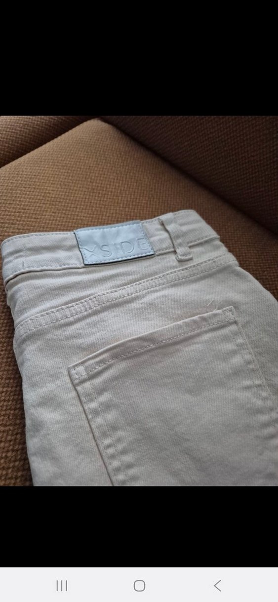 Bej Kadın Pamuk Kumaş Pantolon - Görsel 4