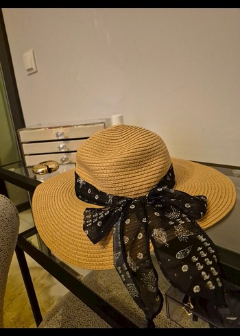 Kahverengi Fiyonk Detaylı Bohem Kadın Şapka - Görsel 2