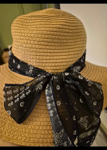 Kahverengi Fiyonk Detaylı Bohem Kadın Şapka - Görsel 3