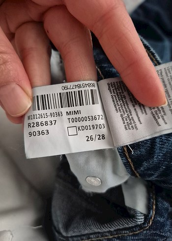 Kadın Lacivert Geniş Kesim Midi Kot Pantolon sıfır ürün - Görsel 8