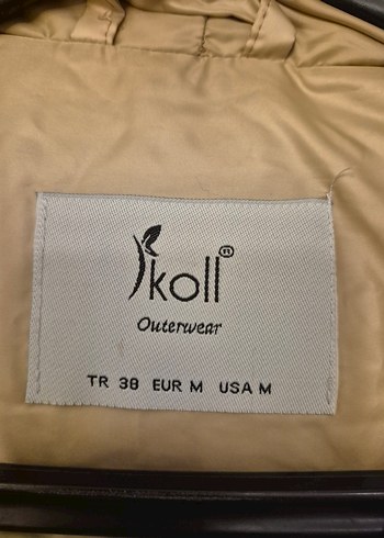 Bej Kadın Kısa Peluş Detaylı Kışlık Mont - Görsel 8