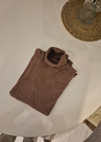 Kadın Kahverengi Balıkçı Yaka Kazak - Görsel 2