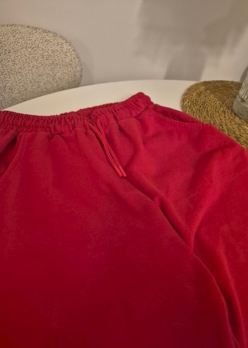 Kadın Kırmızı Rahat Kesim Eşofman Altı - Görsel 2