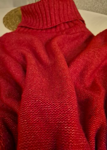 Kırmızı Bohem Kadın Triko Kazak - Görsel 3