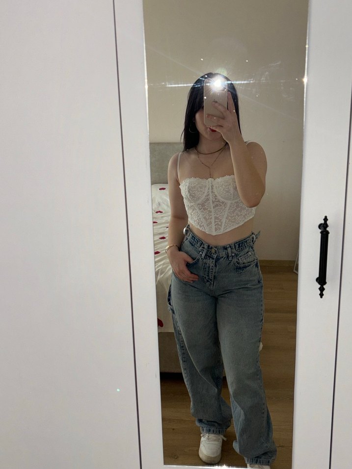 Beyaz korse büstiyer - Görsel 2