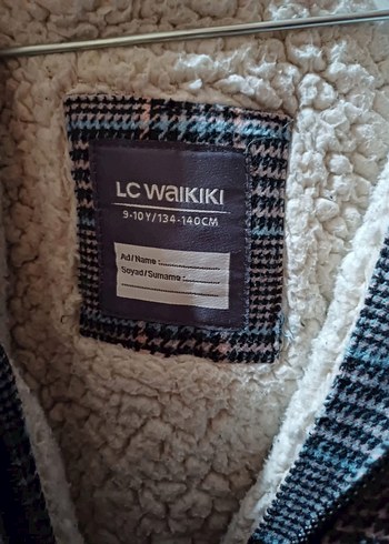 Kız Çocuk Gri Kareli Kürklü Kaban - Görsel 2