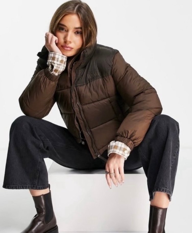 Kahverengi Kemerli Kadın Kışlık Mont - Görsel 2