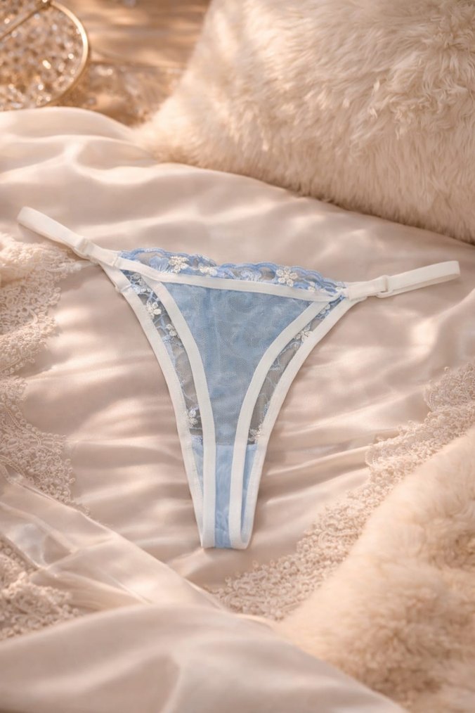 Nakış detaylı mavi bohem bralet - Görsel 2