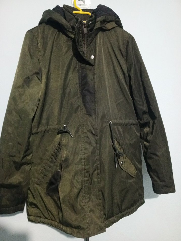 Kapüşonlu Kahverengi Kadın Parka - Görsel 2