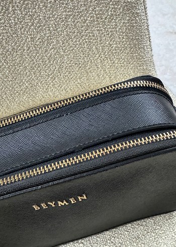 Beymen Siyah Deri Yılan Desenli Kadın Çanta - Görsel 2