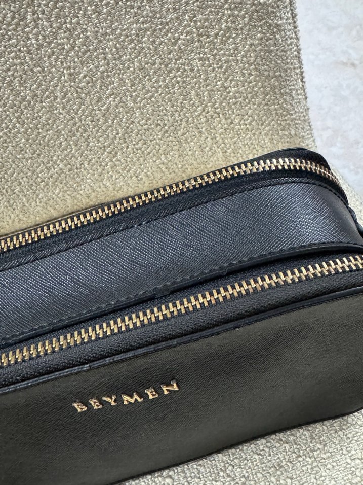 Beymen Siyah Deri Yılan Desenli Kadın Çanta - Görsel 2