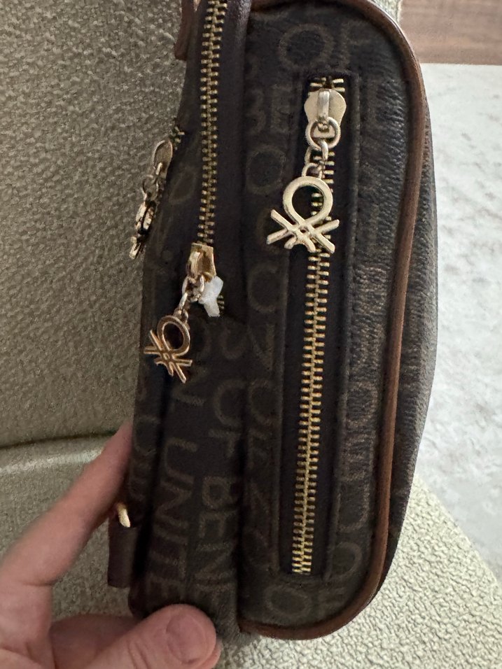 Kahverengi Deri Kadın Bel Çantası - Görsel 2