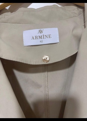 Armine Bej Kadın Klasik Uzun Trençkot - Görsel 5